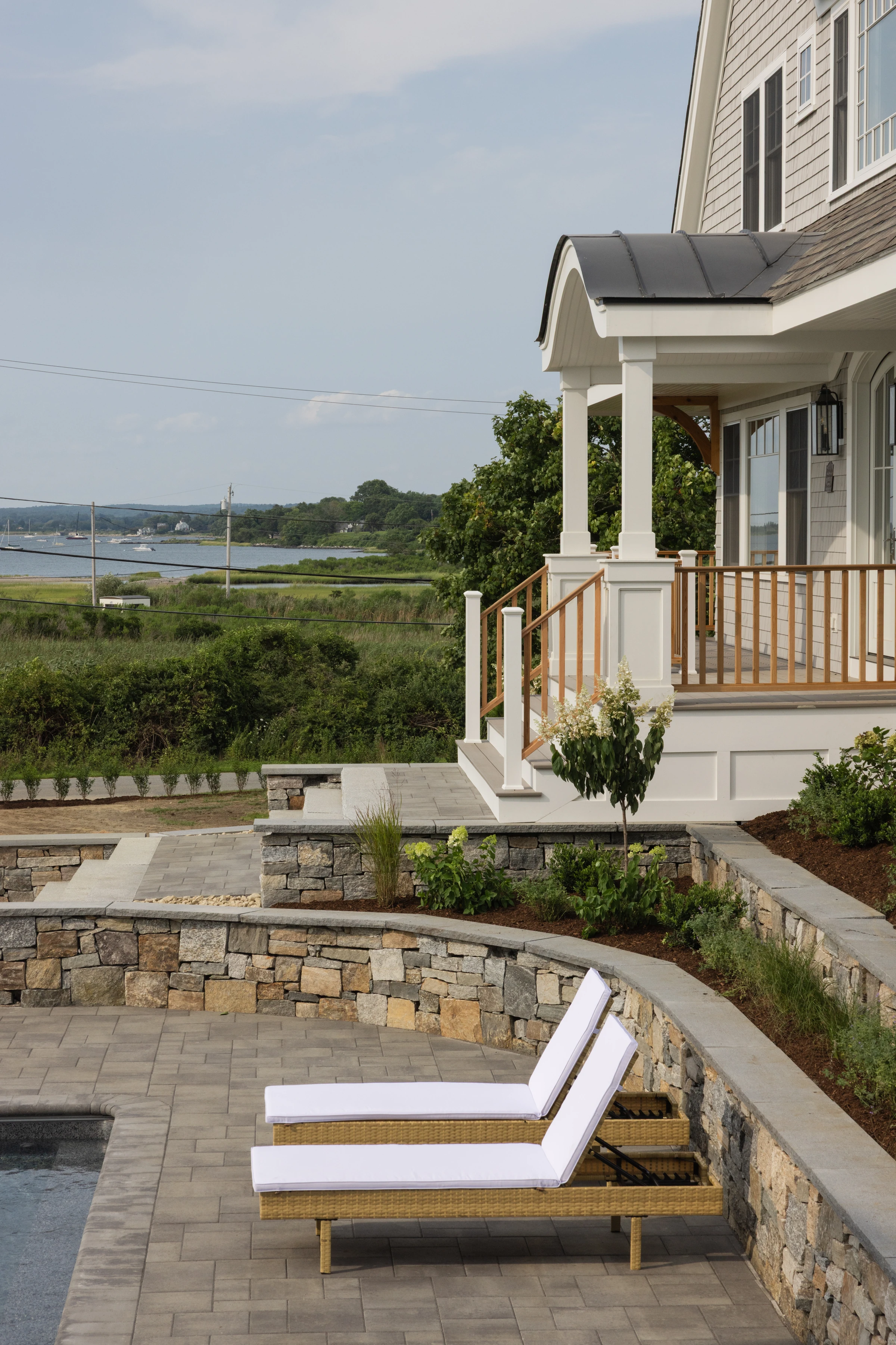Coastal new build exterior at Project Ten in Tiverton, Rhode Island